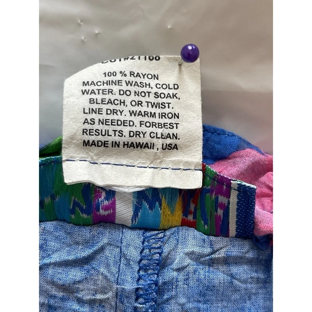 Jams World Crop Pants Bluquet Size L Drawstring Beach Pool Vacation Resort  Blue